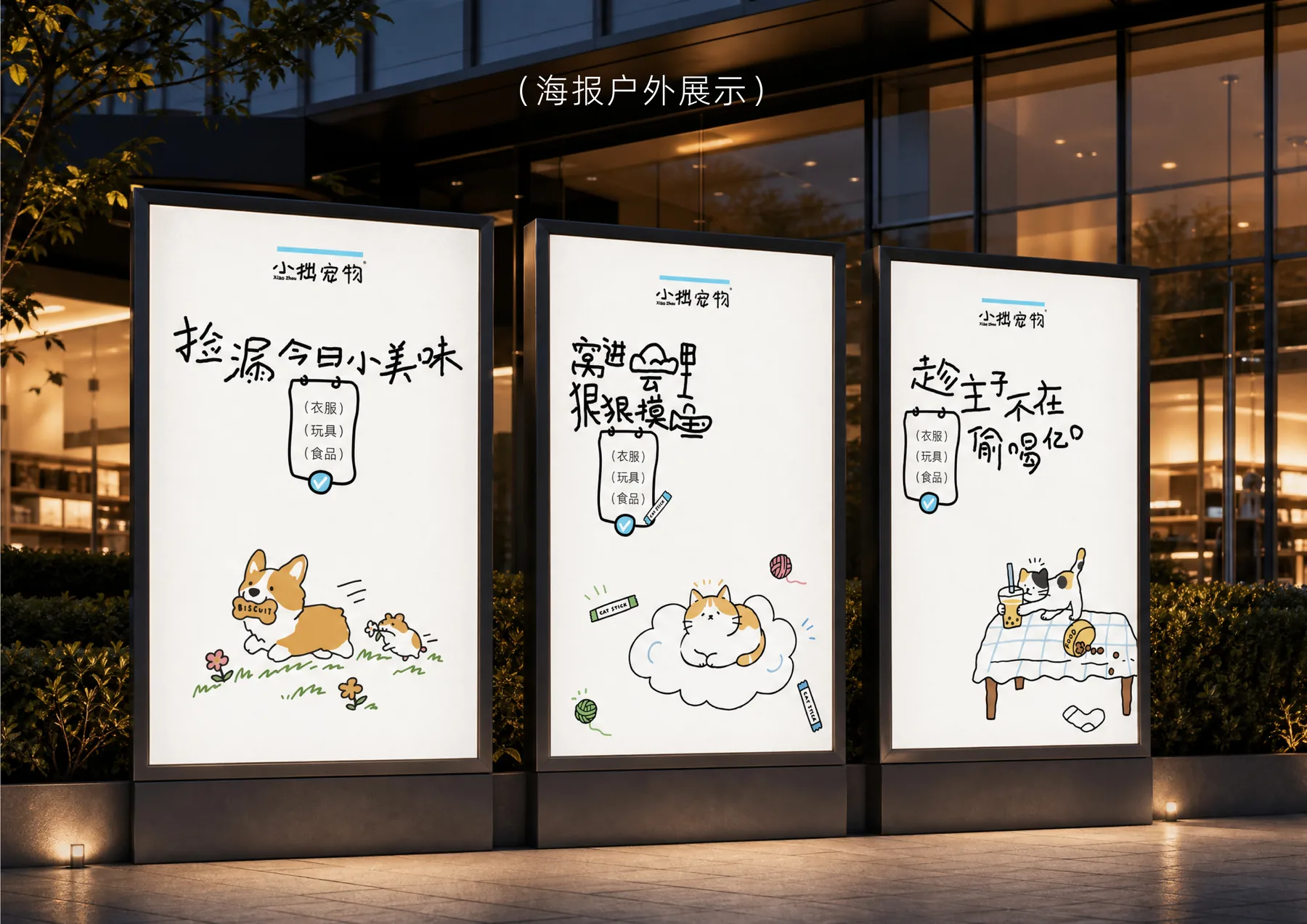 户外海报展示